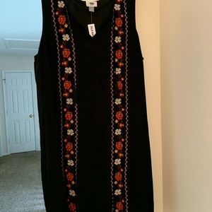 Black linen lined dress from Old Navy